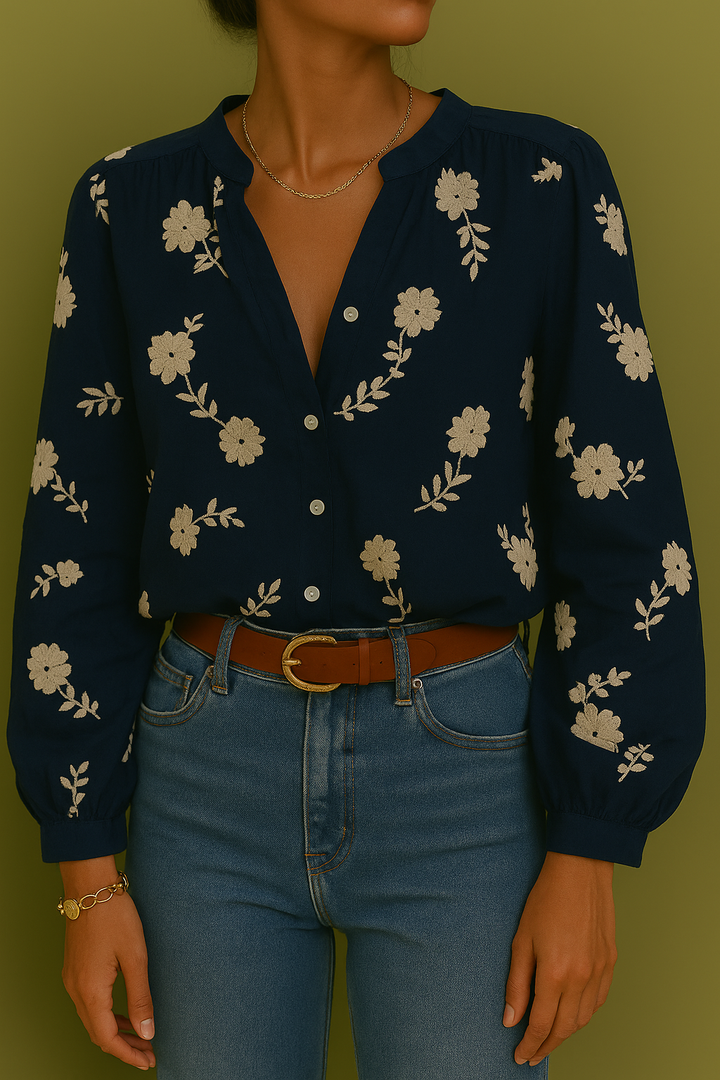 Elira - Blusa azul marino