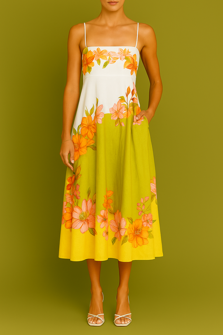 Vestido Tirantes estampado flores